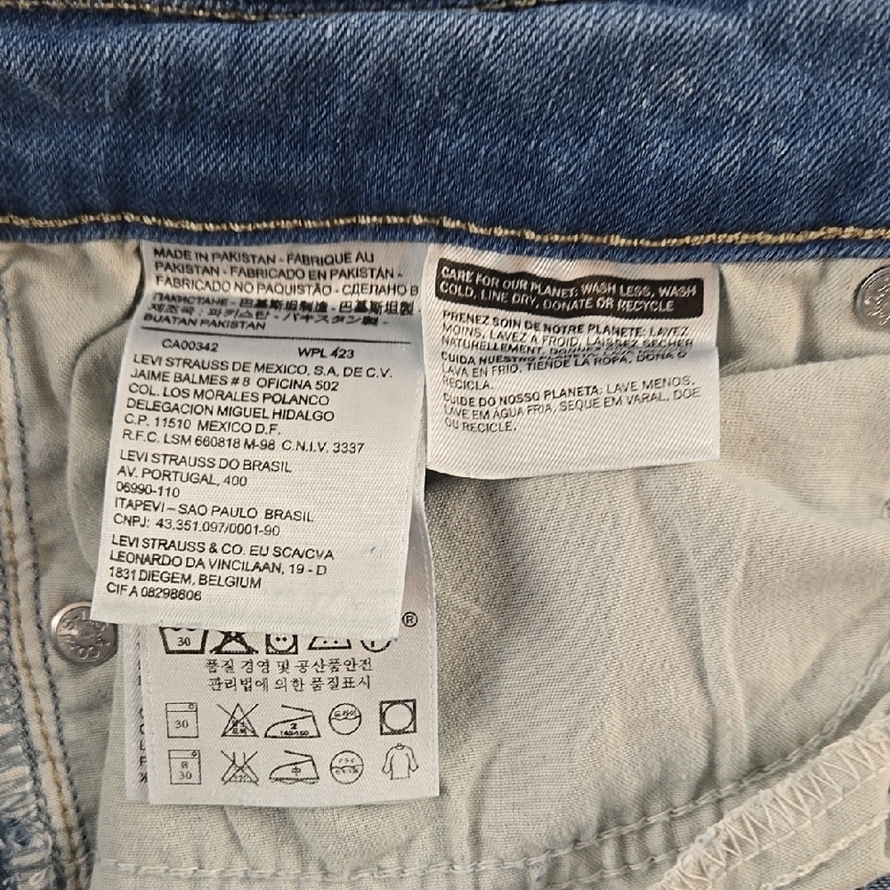 Levis 715 Bootcut Jeans Womens 28 Light Wash Blue Mid Rise Stretch Denim - Picture 11 of 12